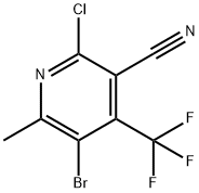 5-bromo-2-chloro-6-methyl-4-(trifluoromethyl)nicotinonitrile Structure