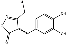 (4E)-3-(chloromethyl)-4-(3,4-dihydroxybenzylidene)isoxazol-5(4H)-one,1142199-74-3,结构式