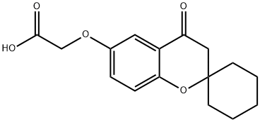 [(4-oxo-3,4-dihydrospiro[chromene-2,1'-cyclohexan]-6-yl)oxy]acetic acid Structure