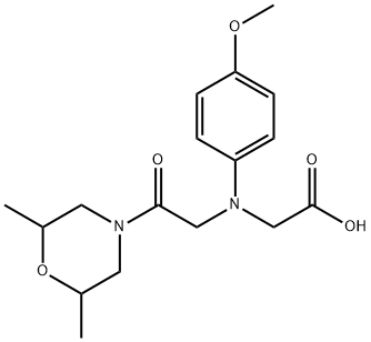 [[2-(2,6-dimethylmorpholin-4-yl)-2-oxoethyl](4-methoxyphenyl)amino]acetic acid 结构式