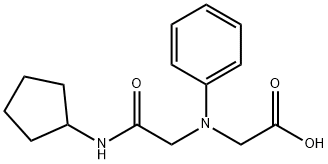 [[2-(cyclopentylamino)-2-oxoethyl](phenyl)amino]acetic acid Structure