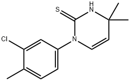 1-(3-chloro-4-methylphenyl)-4,4-dimethyl-1,4-dihydropyrimidine-2-thiol 化学構造式