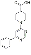 1-[6-(3-methylphenyl)pyrimidin-4-yl]piperidine-4-carboxylic acid Structure