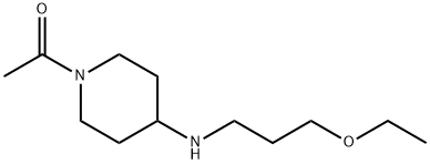 1-acetyl-N-(3-ethoxypropyl)piperidin-4-amine Structure