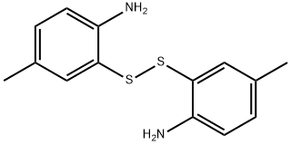 6,6′-ジアミノ-3,3′-ジメチルジフェニルジスルフィド 化学構造式