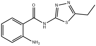 2-氨基-N-(5-乙基-1,3,4-噻二唑-2-基)苯甲酰胺,887041-88-5,结构式