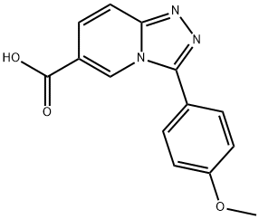 3-(4-methoxyphenyl)[1,2,4]triazolo[4,3-a]pyridine-6-carboxylic acid Struktur