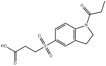 3-[(1-propionyl-2,3-dihydro-1H-indol-5-yl)sulfonyl]propanoic acid|3-[(1-丙酰-2,3-二氢-1H-吲哚-5-基)磺酰基]丙酸