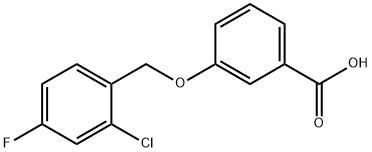 3-[(2-chloro-4-fluorobenzyl)oxy]benzoic acid Struktur