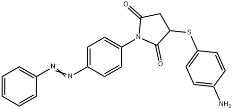 3-[(4-aminophenyl)thio]-1-{4-[(E)-phenyldiazenyl]phenyl}pyrrolidine-2,5-dione Structure