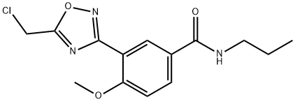 3-[5-(chloromethyl)-1,2,4-oxadiazol-3-yl]-4-methoxy-N-propylbenzamide,1119450-86-0,结构式