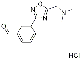 3-{5-[(dimethylamino)methyl]-1,2,4-oxadiazol-3-yl}benzaldehyde hydrochloride Struktur