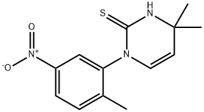 4,4-dimethyl-1-(2-methyl-5-nitrophenyl)-1,4-dihydropyrimidine-2-thiol 化学構造式
