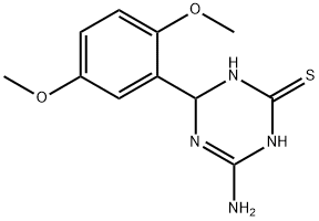 4-amino-6-(2,5-dimethoxyphenyl)-1,6-dihydro-1,3,5-triazine-2-thiol Structure