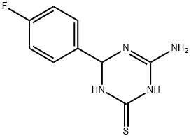 4-amino-6-(4-fluorophenyl)-1,6-dihydro-1,3,5-triazine-2-thiol,1142207-89-3,结构式