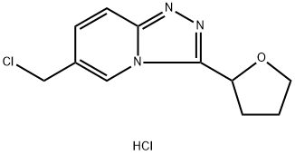 6-(chloromethyl)-3-tetrahydrofuran-2-yl[1,2,4]triazolo[4,3-a]pyridine hydrochloride,1185300-47-3,结构式