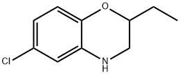 6-chloro-2-ethyl-3,4-dihydro-2H-1,4-benzoxazine 化学構造式