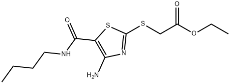 ethyl ({4-amino-5-[(butylamino)carbonyl]-1,3-thiazol-2-yl}thio)acetate Structure