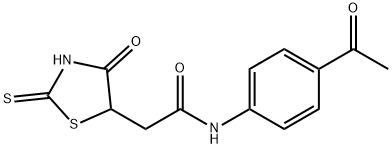 N-(4-acetylphenyl)-2-(2-mercapto-4-oxo-4,5-dihydro-1,3-thiazol-5-yl)acetamide Struktur