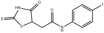 N-(4-iodophenyl)-2-(2-mercapto-4-oxo-4,5-dihydro-1,3-thiazol-5-yl)acetamide 结构式