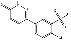 2-chloro-5-(6-oxo-1,6-dihydropyridazin-3-yl)benzenesulfonyl chloride 化学構造式
