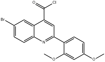6-bromo-2-(2,4-dimethoxyphenyl)quinoline-4-carbonyl chloride 化学構造式