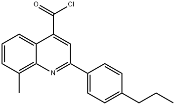 8-methyl-2-(4-propylphenyl)quinoline-4-carbonyl chloride Structure