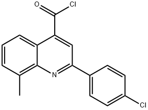 2-(4-氯苯基)-8-甲基喹啉-4-甲酰氯 结构式