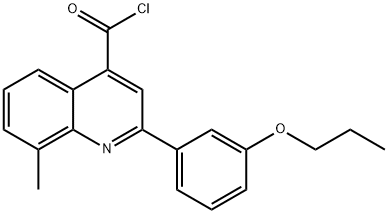 8-methyl-2-(3-propoxyphenyl)quinoline-4-carbonyl chloride Structure