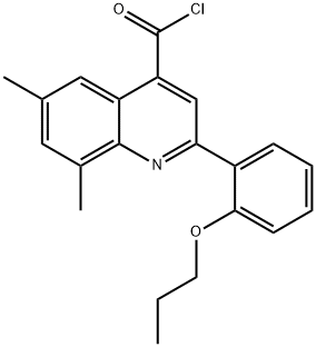 6,8-ジメチル-2-(2-プロポキシフェニル)キノリン-4-カルボニルクロリド 化学構造式