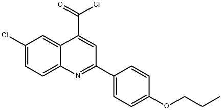 6-chloro-2-(4-propoxyphenyl)quinoline-4-carbonyl chloride Struktur