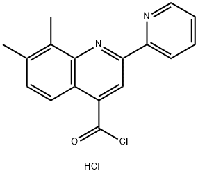 7,8-dimethyl-2-pyridin-2-ylquinoline-4-carbonyl chloride hydrochloride Structure