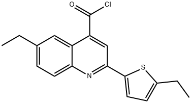 6-ethyl-2-(5-ethyl-2-thienyl)quinoline-4-carbonyl chloride Structure