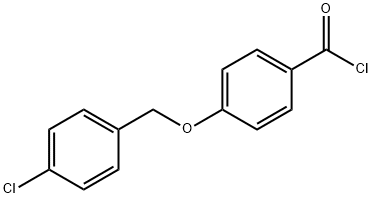 4-[(4-chlorobenzyl)oxy]benzoyl chloride Struktur