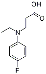 3-[Ethyl-(4-fluoro-phenyl)-amino]-propionic acid 化学構造式