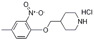 4-[(4-Methyl-2-nitrophenoxy)methyl]piperidinehydrochloride,1220029-45-7,结构式