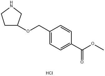 Methyl 4-[(3-pyrrolidinyloxy)methyl]benzoatehydrochloride Structure