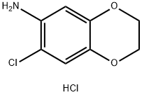 7-氯-2,3-二氢-1,4-苯并二噁英-6-胺盐酸盐,855222-36-5,结构式