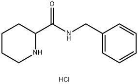 N-ベンジル-2-ピペリジンカルボキサミド塩酸塩 化学構造式