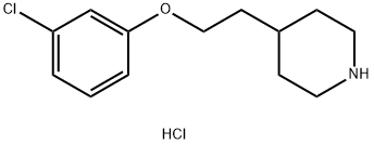 4-[2-(3-Chlorophenoxy)ethyl]piperidinehydrochloride 化学構造式