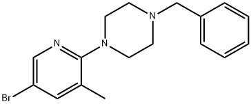1-Benzyl-4-(5-bromo-3-methyl-2-pyridinyl)-piperazine Structure