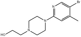 2-[4-(5-Bromo-4-methyl-2-pyridinyl)-1-piperazinyl]-1-ethanol,1220028-04-5,结构式