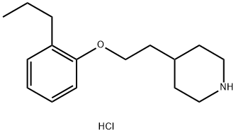 4-[2-(2-Propylphenoxy)ethyl]piperidinehydrochloride 结构式