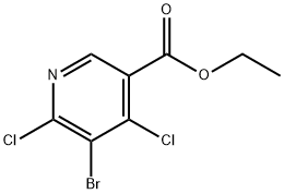 5-ブロモ-4,6-ジクロロニコチン酸エチル 化学構造式