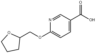 6-(Tetrahydro-2-furanylmethoxy)nicotinic acid 化学構造式