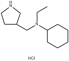 N-Ethyl-N-(3-pyrrolidinylmethyl)cyclohexanaminedihydrochloride Structure