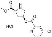 (3S,5S)-5-(Methoxycarbonyl)pyrrolidinyl 4-chloro-2-pyridinecarboxylate hydrochloride Struktur
