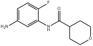 N-(5-Amino-2-fluorophenyl)tetrahydro-2H-pyran-4-carboxamide,1153258-09-3,结构式