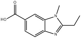 2-Ethyl-1-methyl-1H-benzimidazole-6-carboxylic acid,1219960-40-3,结构式