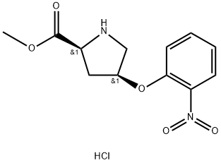 Methyl (2S,4S)-4-(2-nitrophenoxy)-2-pyrrolidinecarboxylate hydrochloride,1354487-58-3,结构式